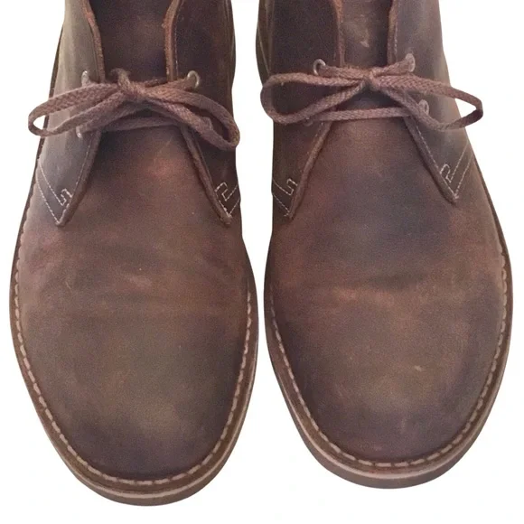 Clarks Bushacre 2 Dark Brown Leather Chukka Boots Size 10.5 Lace-up Ankle Boot - Picture 5 of 14